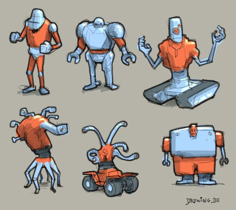 robot sketches